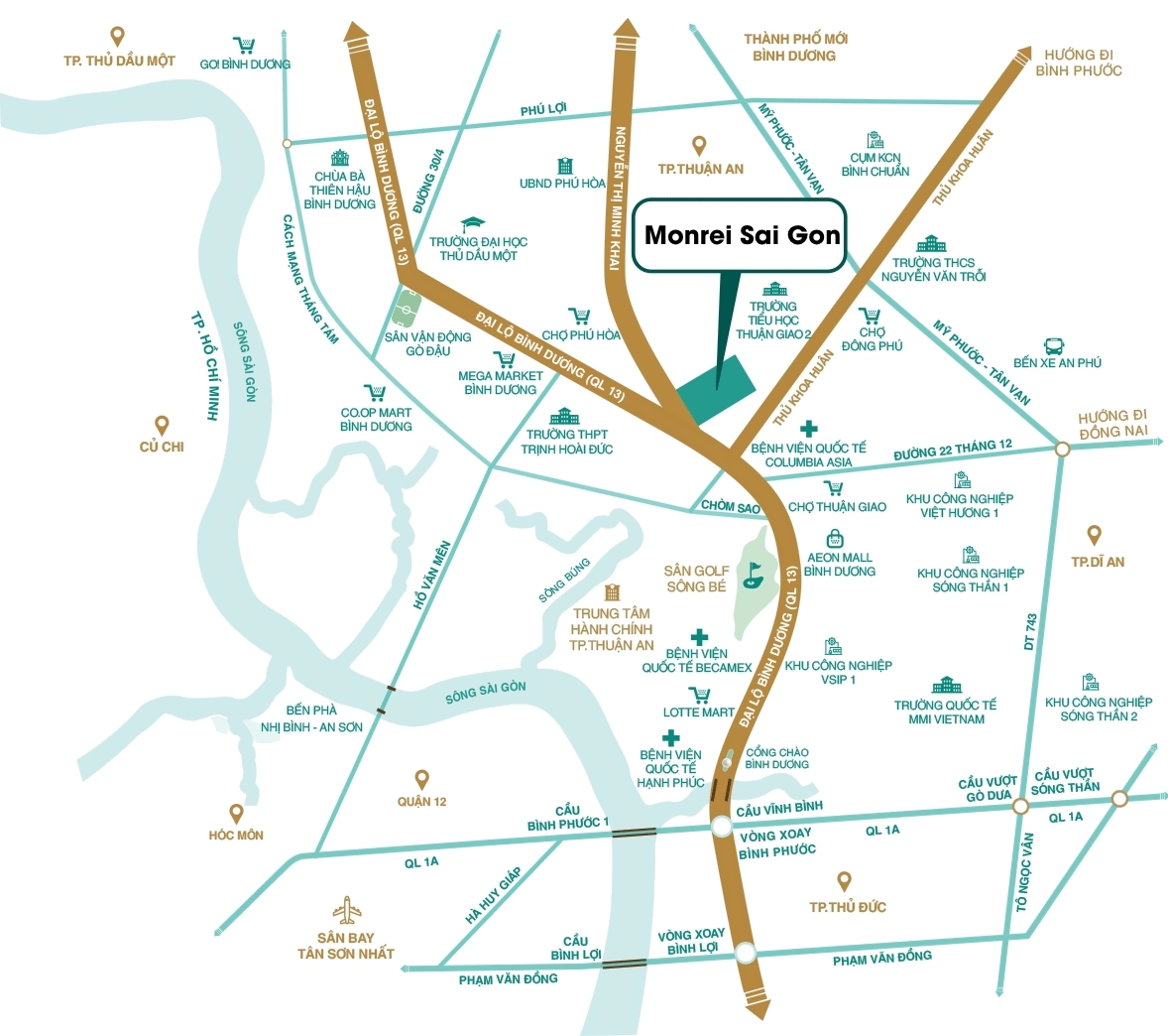 Vị trí Chung Cư Monrei Saigon